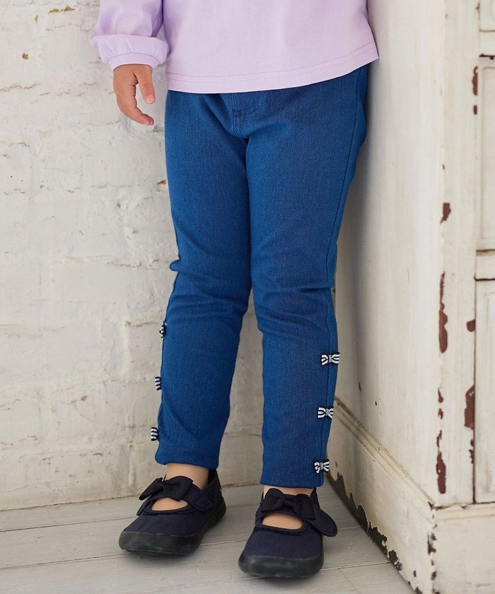 【エニファム/any FAM / KIDS】のカットデニム ガーリーパンツ インテリア・キッズ・メンズ・レディースファッション・服の通販 founy(ファニー) https://founy.com/ ファッション Fashion キッズファッション KIDS ボトムス Bottoms/Kids デニム Denim ポケット Pocket リボン Ribbon 夏 Summer 春 Spring S/S・春夏 Ss・Spring/Summer |ID: prp329100004364214 ipo3291000000031961417