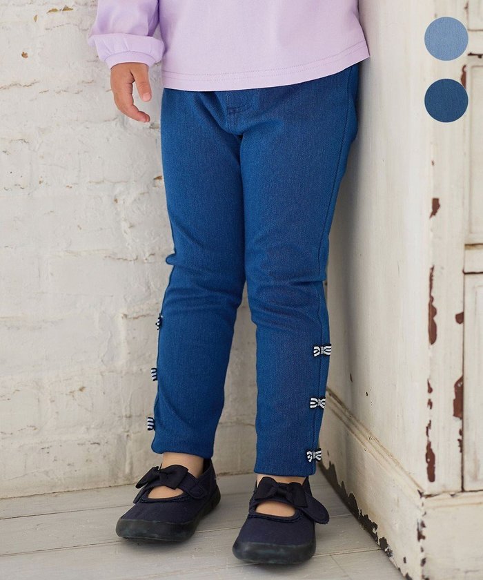 【エニファム/any FAM / KIDS】のカットデニム ガーリーパンツ インテリア・キッズ・メンズ・レディースファッション・服の通販 founy(ファニー) https://founy.com/ ファッション Fashion キッズファッション Fashion for Kids ボトムス Bottoms デニム Denim, Jeans Material ポケット Pocket, Pocket Detail リボン Ribbon, Bow 夏 Summer 春 Spring S/S・春夏 SS, Spring/Summer, Warm Season |ID: prp329100004364214 ipo3291000000032633297