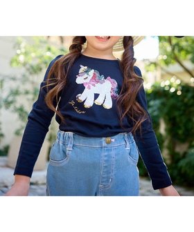 【エニファム/any FAM / KIDS】のミラクルスパンコール長袖Tシャツ 人気、トレンドファッション・服の通販 founy(ファニー) ファッション Fashion キッズファッション KIDS トップス・カットソー Tops/Tees/Kids カットソー Cut And Sew スパンコール Sequins パターン Pattern ポケット Pocket モチーフ Motif 夏 Summer 定番 Standard 春 Spring S/S・春夏 Ss・Spring/Summer 長袖 Long Sleeve |ID:prp329100004364216