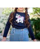 【エニファム/any FAM / KIDS】のミラクルスパンコール長袖Tシャツ ネイビー(ユニコーン)|ID:prp329100004364216