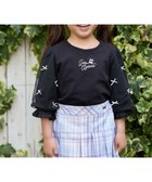 【エニファム/any FAM / KIDS】のリボン×チュール 七分袖Tシャツ ブラック|ID: prp329100004364217 ipo3291000000031961425