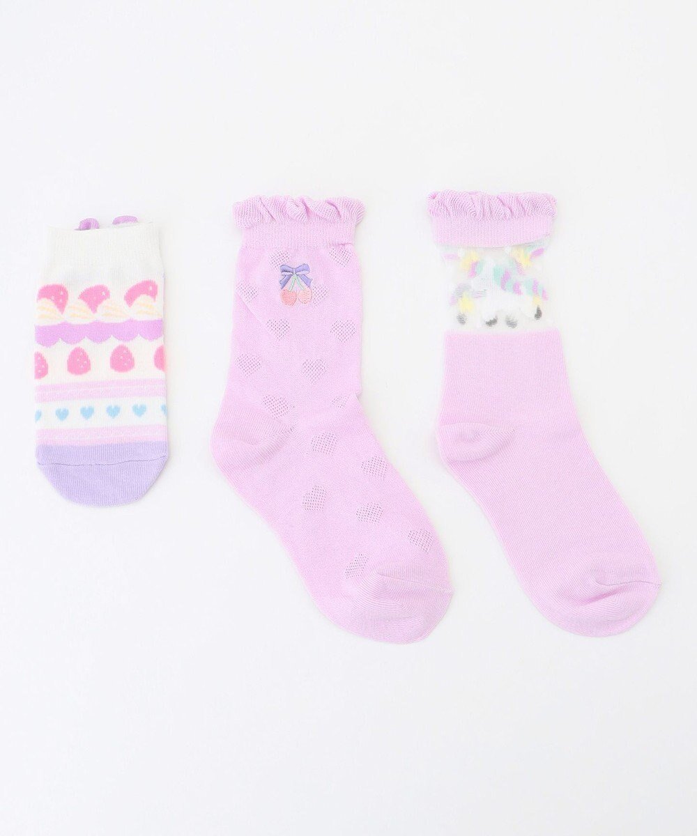 【エニファム/any FAM / KIDS】の【3点セット】ソックス (ユニコーン) インテリア・キッズ・メンズ・レディースファッション・服の通販 founy(ファニー) 　ファッション　Fashion　キッズファッション　KIDS　ガーリー　Girly　スマホ　Smartphone　ソックス　Socks　ラベンダー　Lavender　人気　Popularity　再入荷　Restock/Back In Stock/Re Arrival　ラベンダー|ID: prp329100004364223 ipo3291000000030519178