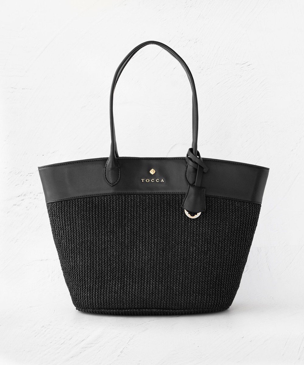【トッカ/TOCCA】の【A4サイズ対応】COLOR of AUBE BASKET かごバッグ インテリア・キッズ・メンズ・レディースファッション・服の通販 founy(ファニー) 　ファッション　Fashion　レディースファッション　Fashion for Women　バッグ　Bags　シンプル　Simple, Minimal　ジップ　Zip, Zipper　財布　Wallet, Purse　フォルム　Silhouette, Form　ポケット　Pocket, Pocket Detail　リゾート　Resort, Vacation Style　S/S・春夏　SS, Spring/Summer, Warm Season　おすすめ　Recommended / Our Picks　夏　Summer　旅行　Travel　ビジネス 仕事 通勤　Business / Work / Commuting　2025年　2025　2025春夏・S/S　Spring/Summer 2025 SS25　オールブラック|ID: prp329100004365442 ipo3291000000032050441