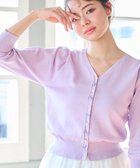 【フェルゥ/Feroux】の【洗える】リボンパール七分袖 カーディガン ライラック系|ID: prp329100004365456 ipo3291000000032654471