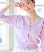 【フェルゥ/Feroux】の【洗える】リボンパール七分袖 カーディガン ライラック系|ID: prp329100004365456 ipo3291000000033293790