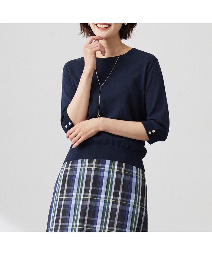 【ジェイ プレス/J.PRESS】の【洗える】BASIC HT COTTON クールネック プルオーバー インテリア・キッズ・メンズ・レディースファッション・服の通販 founy(ファニー) https://founy.com/ ファッション Fashion レディースファッション WOMEN トップス・カットソー Tops/Tshirt ニット Knit Tops プルオーバー Pullover アンサンブル Ensemble イタリア Italy インド India 春 Spring 洗える Washable カーディガン Cardigan シルク Silk シンプル Simple セーター Sweater バランス Balance ベーシック Basic S/S・春夏 Ss・Spring/Summer おすすめ Recommend 夏 Summer エレガント 上品 Elegant |ID: prp329100004371679 ipo3291000000031988693