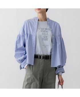 【23区/NIJYUSANKU】 【洗える】CANCLINI ギャザー フレア ブラウス人気、トレンドファッション・服の通販 founy(ファニー) ファッション Fashion レディースファッション Fashion for Women トップス・カットソー Cut & Sew Tops シャツ・ブラウス・オフィスカジュアル Elegant Blouses & Button-Ups イエロー Yellow イタリア Italy インポート Imported Fashion オレンジ Orange 春 Spring 洗える Machine Washable ギャザー Gathered, Ruffled クラシック Classic, Timeless Style クロップド Cropped, Short Length コンパクト Compact, Small Size スタイリッシュ Stylish, Fashionable スタンド Stand Collar, Upright Stand ストライプ Stripe, Striped Pattern タイトスカート Pencil Skirt, Tight Skirt ツイル Twist, Twisted Detail 定番 Standard, Basic Item フレア Flare, Flared ベーシック Basic, Essential メンズ Men's, Menswear 無地 Plain, Solid Color ワイド Wide, Wide Fit S/S・春夏 SS, Spring/Summer, Warm Season 夏 Summer エレガント 上品 Elegant 2025年 2025 2025春夏・S/S Spring/Summer 2025 SS25 |ID:prp329100004371687