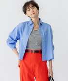 【23区/NIJYUSANKU】の【洗える】CANCLINI クロップド テントライン シャツ サックス系|ID:prp329100004371688