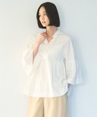 【アンフィーロ 自由区/UNFILO】の【抗菌防臭/洗える】コットンブロード フリルネックシャツ オフ|ID: prp329100004371710 ipo3291000000031981111