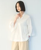 【アンフィーロ 自由区/UNFILO】の【抗菌防臭/洗える】コットンブロード フリルネックシャツ オフ|ID: prp329100004371710 ipo3291000000032545876