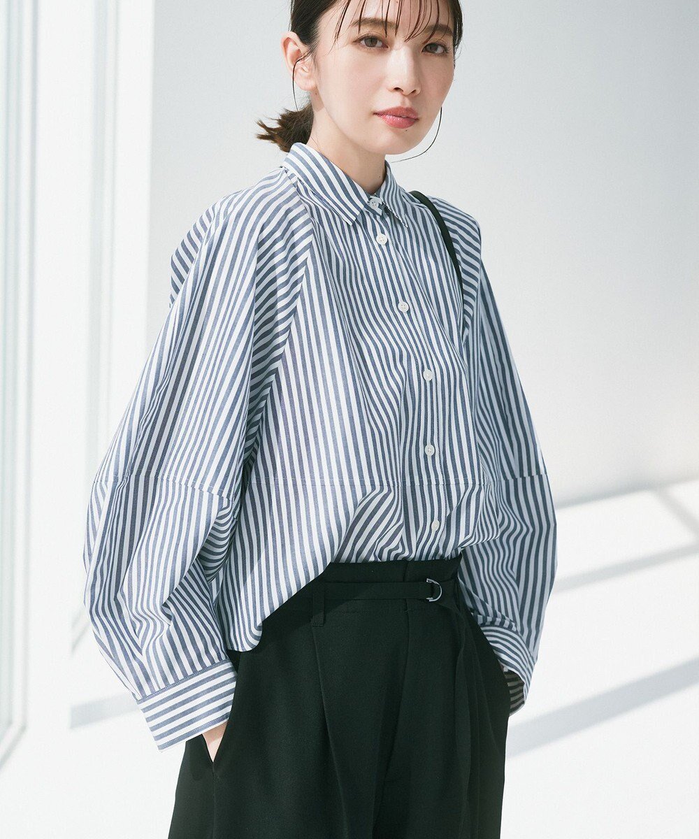 【アンフィーロ 自由区/UNFILO】の【抗菌防臭/洗える】コットンブロード フォルムシャツ 人気、トレンドファッション・服の通販 founy(ファニー) 　ファッション　Fashion　レディースファッション　WOMEN　トップス・カットソー　Tops/Tshirt　シャツ/ブラウス　Shirts/Blouses　春　Spring　洗える　Washable　クロップド　Cropped　抗菌　Antibacterial　スリーブ　Sleeve　バランス　Balance　フォルム　Form　ブロード　Broad　羽織　Haori　S/S・春夏　Ss・Spring/Summer　夏　Summer　 other-1|ID: prp329100004371713 ipo3291000000031966456