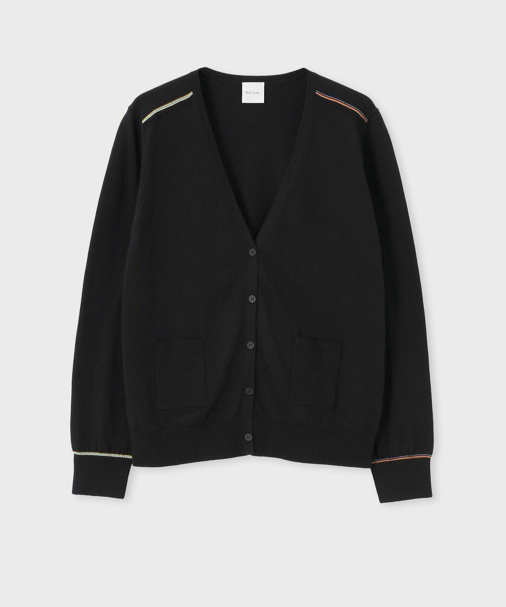 【ポール スミス/Paul Smith】の【洗える】Signature Stripe アイレット カーディガン インテリア・キッズ・メンズ・レディースファッション・服の通販 founy(ファニー) 　ファッション　Fashion　レディースファッション　WOMEN　トップス・カットソー　Tops/Tshirt　カーディガン　Cardigans　おすすめ　Recommend　アイレット　Eyelet　カーディガン　Cardigan　デニム　Denim　フェミニン　Feminine　夏　Summer　S/S・春夏　Ss・Spring/Summer　洗える　Washable　A/W・秋冬　Aw・Autumn/Winter・Fw・Fall-Winter　ブラック|ID: prp329100004371732 ipo3291000000031950934