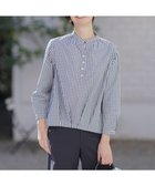 【ジェイ プレス/J.PRESS】の【洗える・接触冷感・UVケア】エステネージュストライプ コクーン ブラウス ホワイト×ネイビーギンガム系|ID: prp329100004371796 ipo3291000000032668115