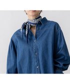 【23区/NIJYUSANKU】のヘリンボーン プリント スカーフ ブループリント|ID: prp329100004371922 ipo3291000000033204443