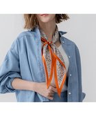 【23区/NIJYUSANKU】のヘリンボーン プリント スカーフ オレンジプリント|ID: prp329100004371922 ipo3291000000033204444