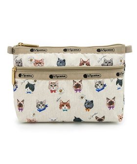 【レスポートサック/LeSportsac】のCOSMETIC CLUTCH/プレイフルキャッツ 人気、トレンドファッション・服の通販 founy(ファニー) ファッション Fashion レディースファッション WOMEN バッグ Bag 財布 Wallets ポーチ Pouches NEW・新作・新着・新入荷 New Arrivals おすすめ Recommend ギフト プレゼント Gift Present ジップ Zip スカーフ Scarf プリント Print ポケット Pocket ポーチ Pouch 旅行 Travel 猫 Cat 財布 Wallet |ID:prp329100004371941