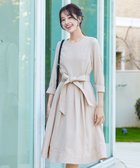 【ティアクラッセ/Tiaclasse】の【洗える】花柄刺繍フレアワンピース グレージュ|ID: prp329100004372209 ipo3291000000031951264