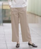 【ジェイ プレス/J.PRESS】の【洗える】セルロースリネンストレッチ タックワイドパンツ ベージュ系|ID:prp329100004372210