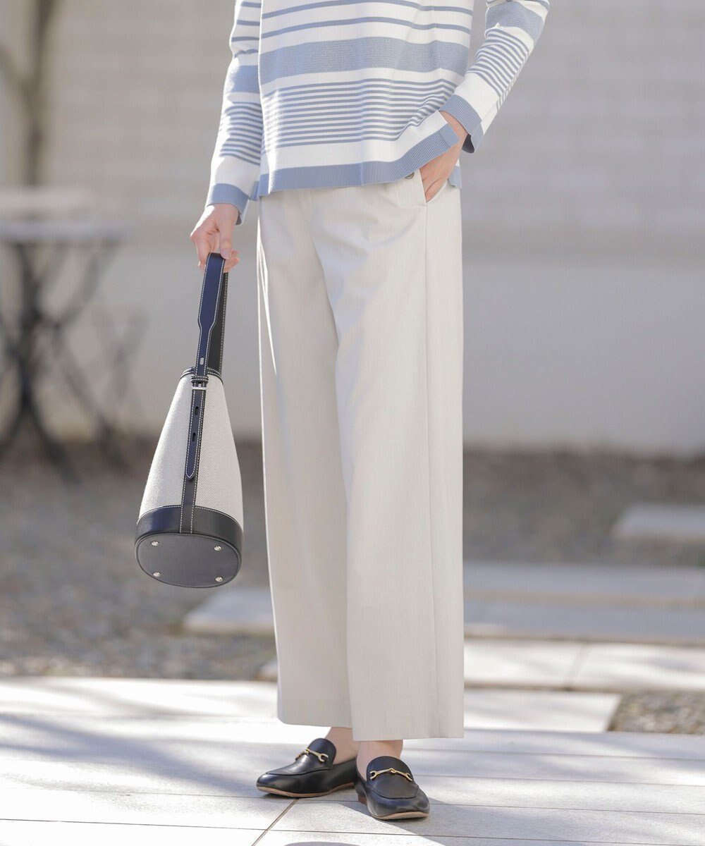 【ジェイ プレス/J.PRESS】の【セットアップ対応・洗える】セルロースリネンストレッチ ワイド パンツ インテリア・キッズ・メンズ・レディースファッション・服の通販 founy(ファニー) ファッション Fashion レディースファッション Fashion for Women セットアップ Matching Sets レディースパンツ・ボトムス Pants & Trousers / Bottoms シンプル Simple, Minimal ストレッチ Stretch, Stretchy Fabric セットアップ Set-Up, Coordinated Outfit ベーシック Basic, Essential ポケット Pocket, Pocket Detail リラックス Relax, Relaxed Fit ワイド Wide, Wide Fit ワンポイント One Point, Statement Accent 夏 Summer 春 Spring S/S・春夏 SS, Spring/Summer, Warm Season 洗える Machine Washable ライトグレー系|ID: prp329100004372211 ipo3291000000033649478