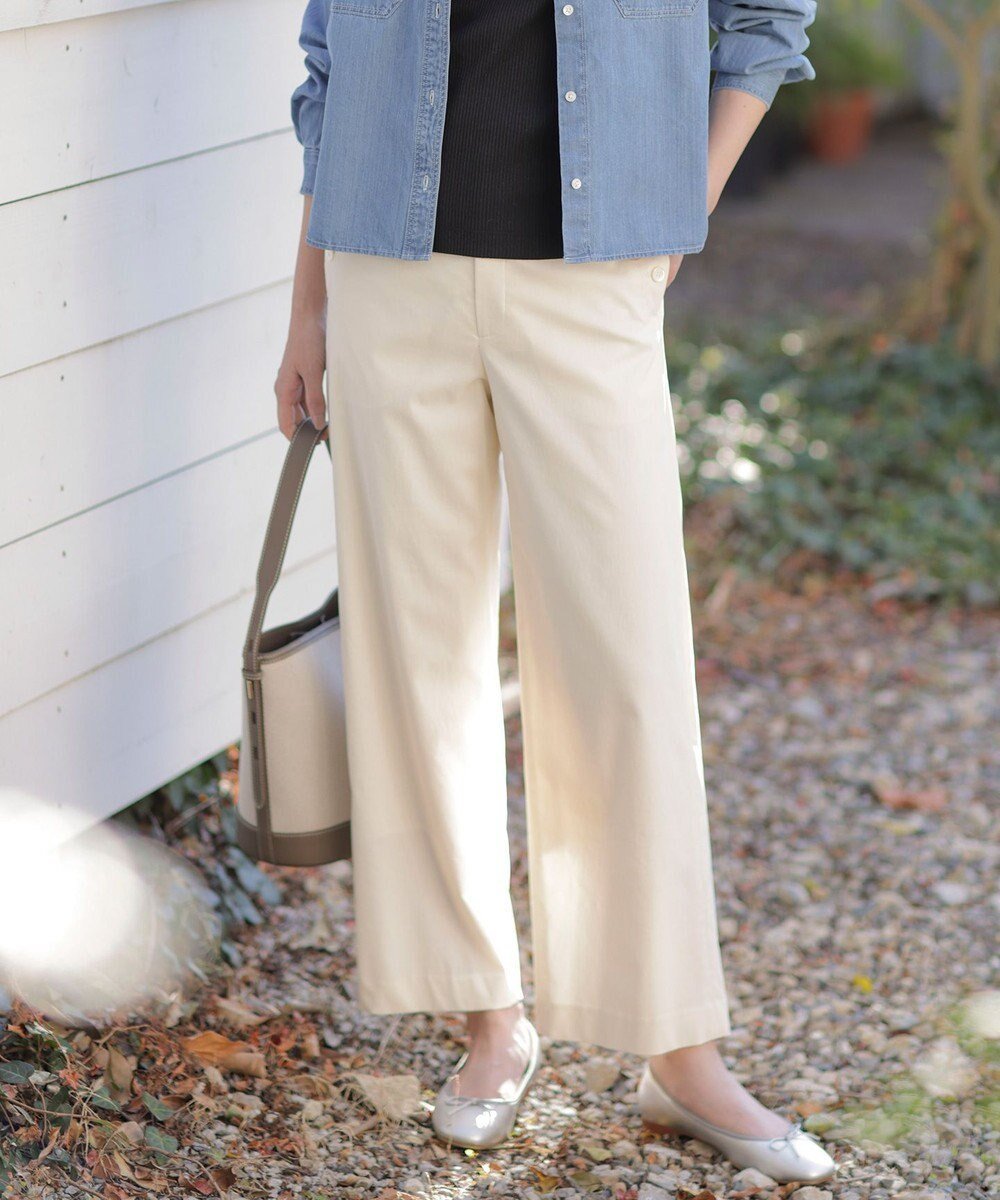 【ジェイ プレス/J.PRESS】の【セットアップ対応・洗える】セルロースリネンストレッチ ワイド パンツ インテリア・キッズ・メンズ・レディースファッション・服の通販 founy(ファニー) ファッション Fashion レディースファッション Fashion for Women セットアップ Matching Sets レディースパンツ・ボトムス Pants & Trousers / Bottoms シンプル Simple, Minimal ストレッチ Stretch, Stretchy Fabric セットアップ Set-Up, Coordinated Outfit ベーシック Basic, Essential ポケット Pocket, Pocket Detail リラックス Relax, Relaxed Fit ワイド Wide, Wide Fit ワンポイント One Point, Statement Accent 夏 Summer 春 Spring S/S・春夏 SS, Spring/Summer, Warm Season 洗える Machine Washable ホワイト系|ID: prp329100004372211 ipo3291000000033649480