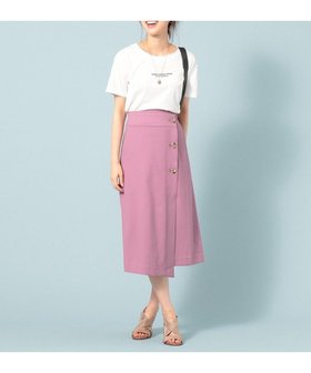 【エニィファム/any FAM】 【洗える】麻混ストレッチ スカート人気、トレンドファッション・服の通販 founy(ファニー) ファッション Fashion レディースファッション WOMEN スカート Skirt おすすめ Recommend ストレッチ Stretch フェミニン Feminine ラップ Wrap 再入荷 Restock/Back In Stock/Re Arrival 夏 Summer 春 Spring S/S・春夏 Ss・Spring/Summer 洗える Washable |ID:prp329100004372490