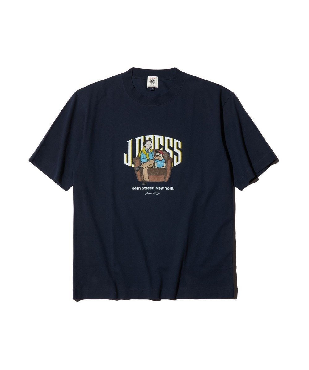 【ジェイ プレス/J.PRESS / MEN】の【AaronChang】【UNISEX】プリント Tシャツ インテリア・キッズ・メンズ・レディースファッション・服の通販 founy(ファニー) ファッション Fashion レディースファッション Fashion for Women トップス・カットソー Cut & Sew Tops シャツ・ブラウス・オフィスカジュアル Elegant Blouses & Button-Ups ロングTシャツ・Tシャツ Longline T-Shirts & Tees カットソー・ベーシックTシャツ Cut-and-Sewn Tops / Stretch Tees & Basics アイビー Ivy Pattern アメリカン American Style インナー Innerwear 春 Spring カットソー Cut and Sewn Top グラフィック Graphic, Graphic Design ジャケット Jacket, Outerwear スーピマ Supima, Premium Cotton デニム Denim, Jeans Material フロント Front, Front Design ブルゾン Blouson, Bomber Jacket プリント Print, Printed Pattern ユニセックス Unisex, Genderless リラックス Relax, Relaxed Fit S/S・春夏 SS, Spring/Summer, Warm Season 夏 Summer ネイビー系|ID: prp329100004372689 ipo3291000000033133082