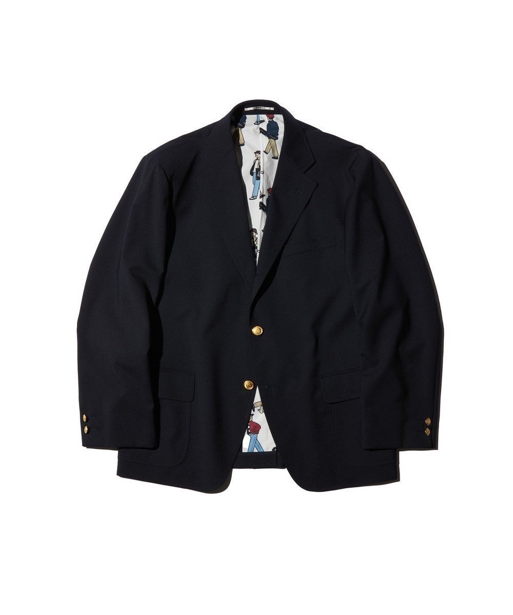 【ジェイ プレス/J.PRESS / MEN】の【AaronChang】【UNISEX】ウールポリエステル トロピカル ブレザー / バギーフィット インテリア・キッズ・メンズ・レディースファッション・服の通販 founy(ファニー) 　ファッション　Fashion　レディースファッション　WOMEN　アウター　Coat Outerwear　ジャケット　Jackets　テーラードジャケット　Tailored Jackets　イラスト　Illustration　ショルダー　Shoulder　ジャケット　Jacket　バランス　Balance　フォーマル　Formal　ユニセックス　Unisex　リラックス　Relax　ルーズ　Loose　A/W・秋冬　Aw・Autumn/Winter・Fw・Fall-Winter　S/S・春夏　Ss・Spring/Summer　夏　Summer　ネイビー系|ID: prp329100004372693 ipo3291000000031929687