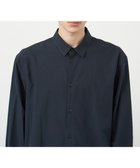 【エイトン/ATON】のSHRINK BROAD オーバーサイズシャツ- UNISEX NAVY|ID:prp329100004372706