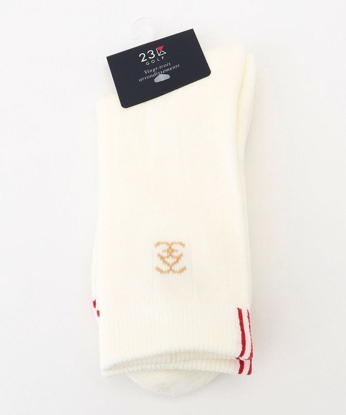 【23区 ゴルフ/NIJYUSANKU GOLF】の【WOMEN】カラーラインソックス インテリア・キッズ・メンズ・レディースファッション・服の通販 founy(ファニー) https://founy.com/ ファッション Fashion レディースファッション WOMEN ソックス Socks レッグウェア Legwear アクリル Acrylic ソックス Socks レギュラー Regular ワンポイント One Point |ID: prp329100004372713 ipo3291000000030558955