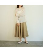 【ハッシュニュアンス/#Newans】の【シワになりにくい】〈花乃まりあさんコラボ〉サーキュラースカート サンドベージュ|ID: prp329100004372722 ipo3291000000033300749