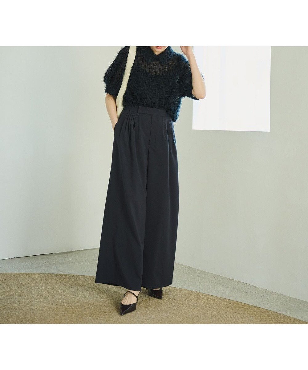 【ハッシュニュアンス/#Newans】の【洗濯機可能/ストレッチ】ベリーワイドパンツ インテリア・キッズ・メンズ・レディースファッション・服の通販 founy(ファニー) 　ファッション　Fashion　レディースファッション　Fashion for Women　パンツ　Pants & Trousers　おすすめ　Recommended / Our Picks　ストレッチ　Stretch, Stretchy Fabric　セットアップ　Set-Up, Coordinated Outfit　メランジ　Melange, Mixed Yarn　ワイド　Wide, Wide Fit　夏　Summer　春　Spring　S/S・春夏　SS, Spring/Summer, Warm Season　ネイビー|ID: prp329100004372723 ipo3291000000033666140