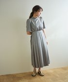 【ハッシュニュアンス/#Newans】の〈花乃まりあさんコラボ〉ワイドプリーツワンピース チャコール|ID: prp329100004372725 ipo3291000000033217993