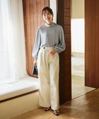 【ハッシュニュアンス/#Newans】の【ストレッチ】〈花乃まりあさんコラボ〉ハイネックブラウス サックス|ID: prp329100004372732 ipo3291000000031986531