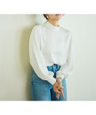 【ハッシュニュアンス/#Newans】の【ストレッチ】〈花乃まりあさんコラボ〉ハイネックブラウス ホワイト|ID: prp329100004372732 ipo3291000000033542307