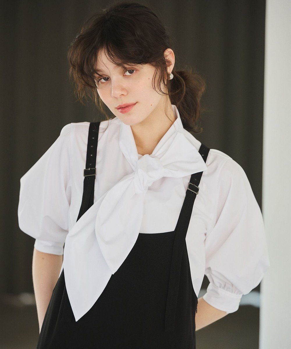 【ハッシュニュアンス/#Newans】の【洗濯機可能/シワになりにくい】ラビットタイシャツ インテリア・キッズ・メンズ・レディースファッション・服の通販 founy(ファニー) ファッション Fashion レディースファッション Fashion for Women トップス・カットソー Cut & Sew Tops シャツ・ブラウス・オフィスカジュアル Elegant Blouses & Button-Ups カフス Cuff Design スリーブ Sleeve, Long Sleeve / Short Sleeve エレガント 上品 Elegant ビジネス 仕事 通勤 Business / Work / Commuting 半袖 Short Sleeve, Half Sleeve 夏 Summer 春 Spring S/S・春夏 SS, Spring/Summer, Warm Season 洗える Machine Washable ホワイト|ID: prp329100004372734 ipo3291000000033630023