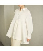 【ハッシュニュアンス/#Newans】の【洗濯機可能】Aラインパネルチュニックシャツ ホワイト|ID: prp329100004372760 ipo3291000000032696067