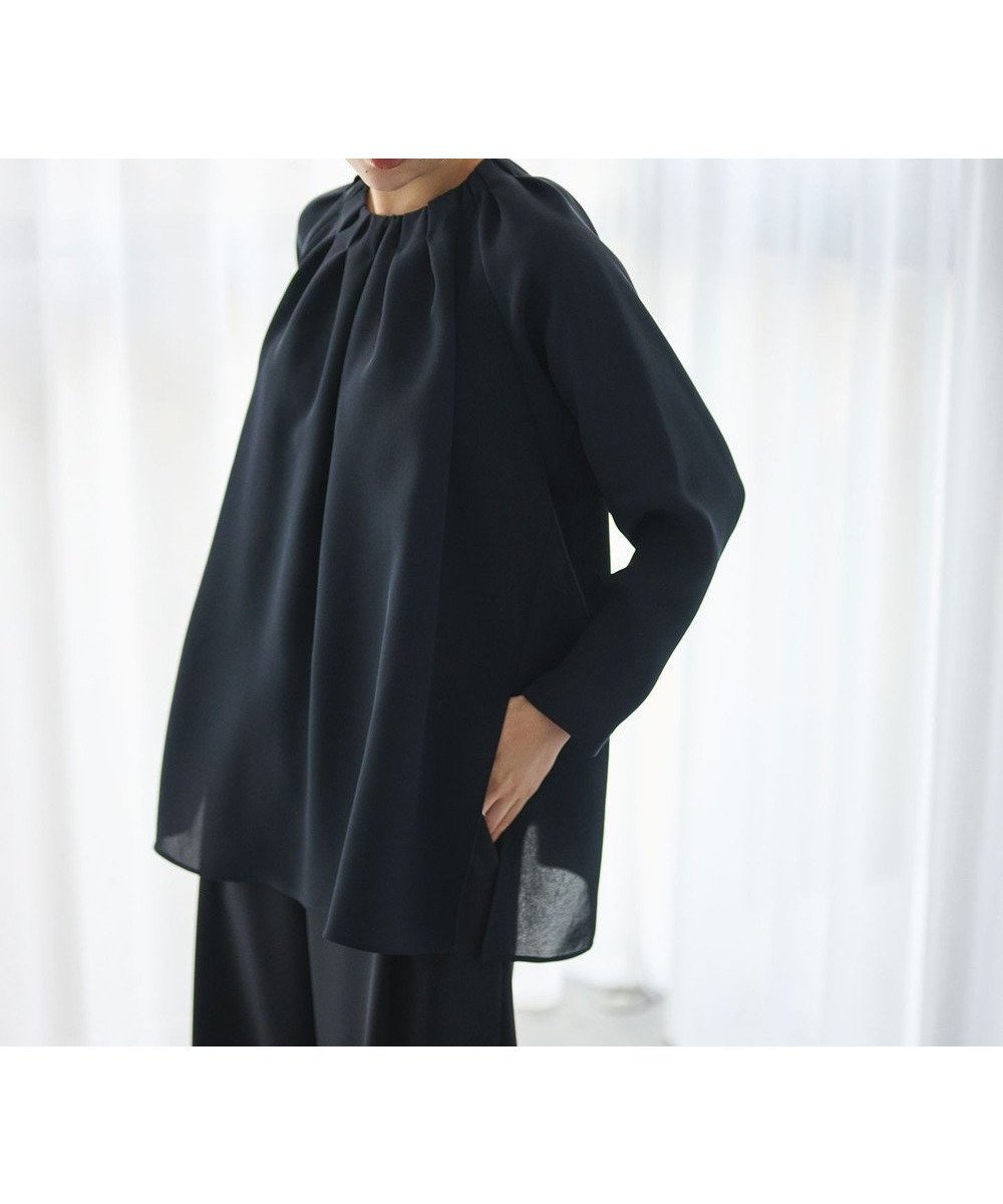 【ハッシュニュアンス/#Newans】の【洗濯機可能】タックネックブラウス 人気、トレンドファッション・服の通販 founy(ファニー) ファッション Fashion レディースファッション Fashion for Women トップス・カットソー Cut & Sew Tops シャツ・ブラウス・オフィスカジュアル Elegant Blouses & Button-Ups 新作・新入荷 New Arrivals / New In とろみ Fluid, Flowy Fabric インナー Innerwear エレガント 上品 Elegant ジャケット Jacket, Outerwear スリット Slit, Slit Detail 夏 Summer 春 Spring S/S・春夏 SS, Spring/Summer, Warm Season other-1|ID: prp329100004372762 ipo3291000000033711758