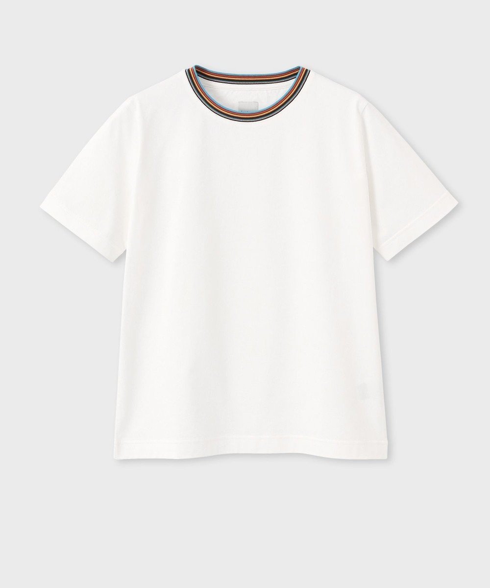 【ポール スミス/Paul Smith】のSignature Stripe 半袖Tシャツ インテリア・キッズ・メンズ・レディースファッション・服の通販 founy(ファニー) 　ファッション　Fashion　レディースファッション　WOMEN　トップス・カットソー　Tops/Tshirt　シャツ/ブラウス　Shirts/Blouses　ロング / Tシャツ　T-Shirts　カットソー　Cut and Sewn　おすすめ　Recommend　インナー　Inner　カットソー　Cut And Sew　ギフト プレゼント　Gift Present　シルケット　Mercerization　シンプル　Simple　ジャケット　Jacket　ベーシック　Basic　エレガント 上品　Elegant　半袖　Short Sleeve　夏　Summer　S/S・春夏　Ss・Spring/Summer　A/W・秋冬　Aw・Autumn/Winter・Fw・Fall-Winter　ホワイト|ID: prp329100004372799 ipo3291000000031824732