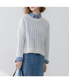 【23区/NIJYUSANKU】の【洗える】コットンギマ ストライプ ニット ホワイト系|ID: prp329100004372871 ipo3291000000031962303