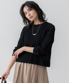 【23区/NIJYUSANKU】の【洗える】コットンギマ ストライプ ニット ブラック系|ID: prp329100004372871 ipo3291000000031962304