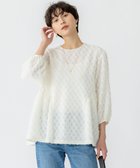 【23区/NIJYUSANKU】の【洗える】シアーカットジャカード ブラウス アイボリー系|ID: prp329100004372884 ipo3291000000031975741