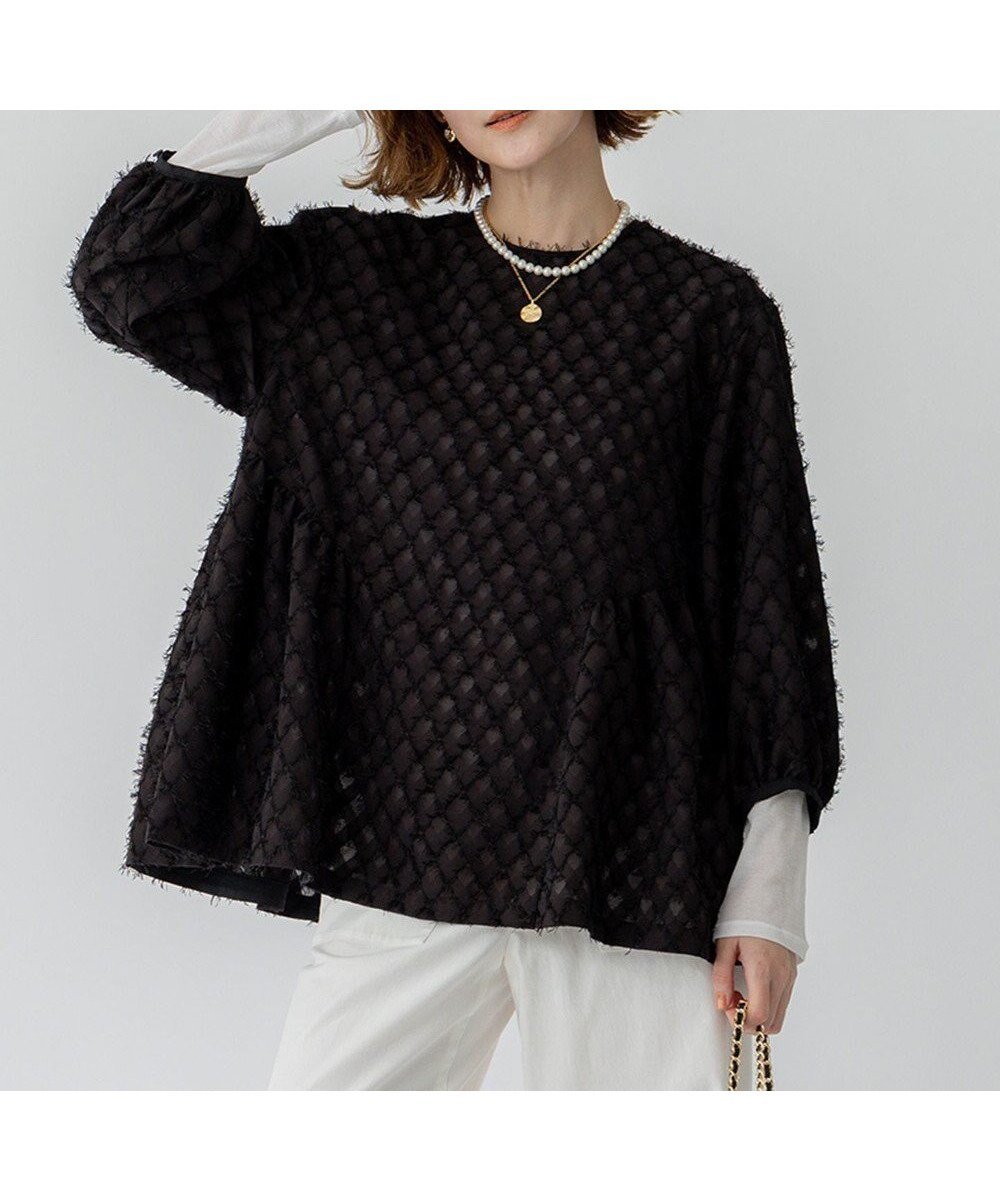 【23区/NIJYUSANKU】の【洗える】シアーカットジャカード ブラウス 人気、トレンドファッション・服の通販 founy(ファニー) 　ファッション　Fashion　レディースファッション　Ladies' Fashion Online　トップス・カットソー　Tops/Tshirt　シャツ/ブラウス　Shirts/Blouses　春　Spring　洗える　Washable　カットジャガード　Cut Jacquard　シアー　Sheer　ジャカード　Jacquard　デニム　Denim　トレンド　Trend　フリンジ　Fringe　ワイド　Wide　S/S・春夏　Ss・Spring/Summer　夏　Summer　エレガント 上品　Elegant　2025年　2025　2025春夏・S/S　Ss,Spring/Summer,2025　 other-1|ID: prp329100004372884 ipo3291000000032663537