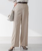 【23区/NIJYUSANKU】の【セットアップ対応/防シワ性/洗える】アイアスマットストレッチ セミワイド パンツ ベージュ系|ID: prp329100004372897 ipo3291000000032353789