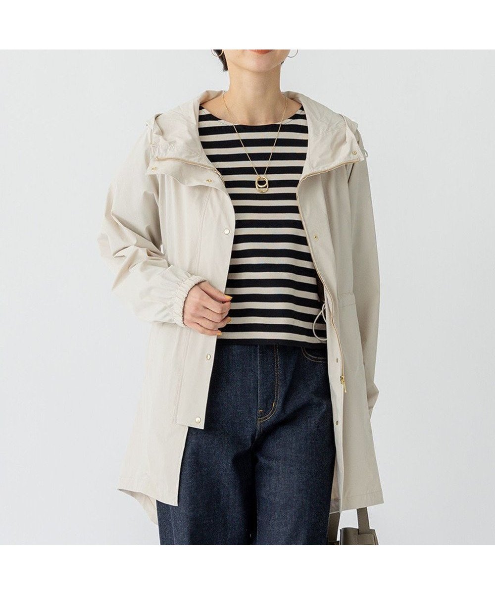 【23区/NIJYUSANKU】の【撥水加工】ナイロン2WAYストレッチ フーデットアウター インテリア・キッズ・メンズ・レディースファッション・服の通販 founy(ファニー) 　ファッション　Fashion　レディースファッション　Fashion for Women　アウター　Coat / Outerwear Collection　レディースジャケット・軽アウター　Jackets　春　Spring　ジップ　Zip, Zipper　ジャケット　Jacket, Outerwear　ストレッチ　Stretch, Stretchy Fabric　ミリタリー　Military, Army Style　S/S・春夏　SS, Spring/Summer, Warm Season　夏　Summer　2025年　2025　2025春夏・S/S　Spring/Summer 2025 SS25　ベージュ系|ID: prp329100004372932 ipo3291000000033208642