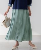 【23区/NIJYUSANKU】の【洗える】シアーコンビ プリーツ スカート セージ系|ID: prp329100004372942 ipo3291000000031962378