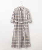 【ジェイ プレス/J.PRESS】の【洗える】コンパクトチェック シャツカラー ワンピース ベージュチェック系|ID:prp329100004376933