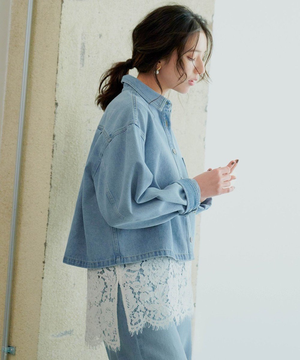 【23区/NIJYUSANKU】の【SLOW/一部店舗限定】LIGHT DENIM ジャケット インテリア・キッズ・メンズ・レディースファッション・服の通販 founy(ファニー) 　ファッション　Fashion　レディースファッション　Fashion for Women　アウター　Coat / Outerwear Collection　レディースジャケット・軽アウター　Jackets　デニムジャケット / カジュアルアウター　Denim Jackets　ヴィンテージ　Vintage Style　春　Spring　クラシック　Classic, Timeless Style　ショート　Short, Short Length　ジャケット　Jacket, Outerwear　デニム　Denim, Jeans Material　トレンド　Trend, Trending Now　バランス　Balance, Style Balance　ボトム　Bottoms, Lower Wear　ワイド　Wide, Wide Fit　S/S・春夏　SS, Spring/Summer, Warm Season　夏　Summer　2025年　2025　2025春夏・S/S　Spring/Summer 2025 SS25　スカイブルー系|ID: prp329100004379476 ipo3291000000033476129