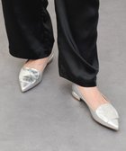 【インター ショシュール/INTER-CHAUSSURES】の【FABIO RUSCONI】ローヒールポインテッドトウパンプス シルバー|ID: prp329100004379481 ipo3291000000031755252