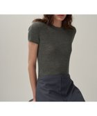 【エイトン/ATON】のRAMIE WOOL RIB ショートスリーブセーター GRAY|ID: prp329100004379484 ipo3291000000031892748