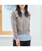 【エニィファム/any FAM】の【洗濯機可/UVカット/アンチピリング/5色展開】Vネックガーターニットプルオーバー モカ|ID: prp329100004380680 ipo3291000000031977542